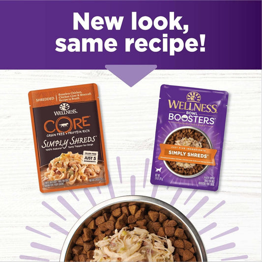 Wellness Bowl Boosters Simply Shreds 2.8oz. Chicken Chicken Liver Shred (Case of 12)