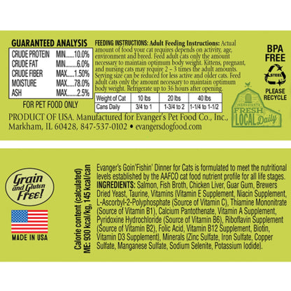 Evanger's Heritage Classic Wet Cat Food Goin' Fishin' 5.5oz 24pk