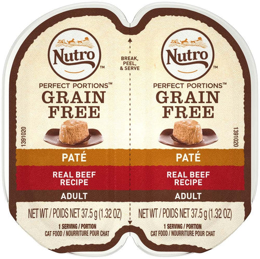 Nutro Products Perfect Portions Grain Free Paté Adult Wet Cat Food Beef 2.6oz 12pk