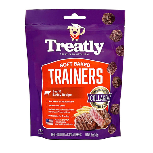 Treatly Soft Baked Trainers Dog Treats Beef & Barley, 1ea/5oz.