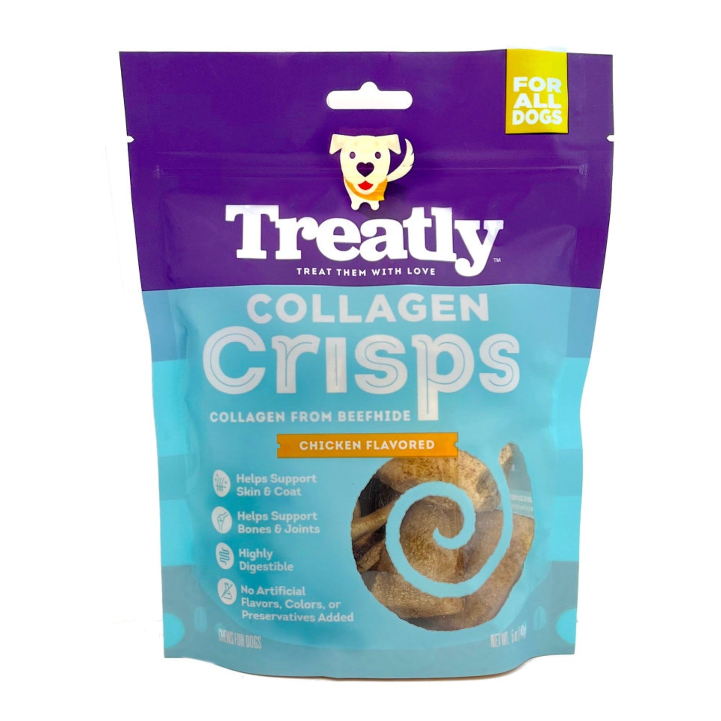 Treatly Collagen Crisps Dog Treats Chicken, 1ea/5oz.