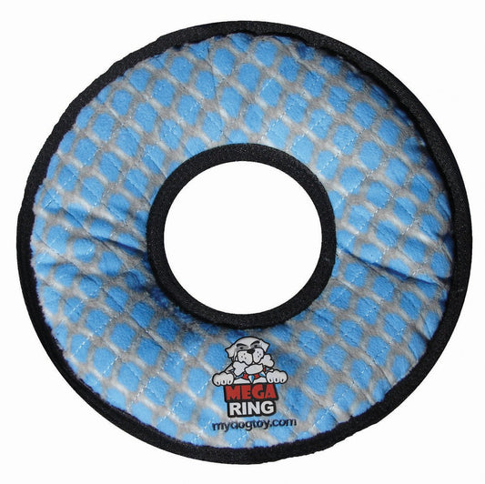 Tuffy Mega Ring Durable Dog Toy Blue, 1ea/13 in