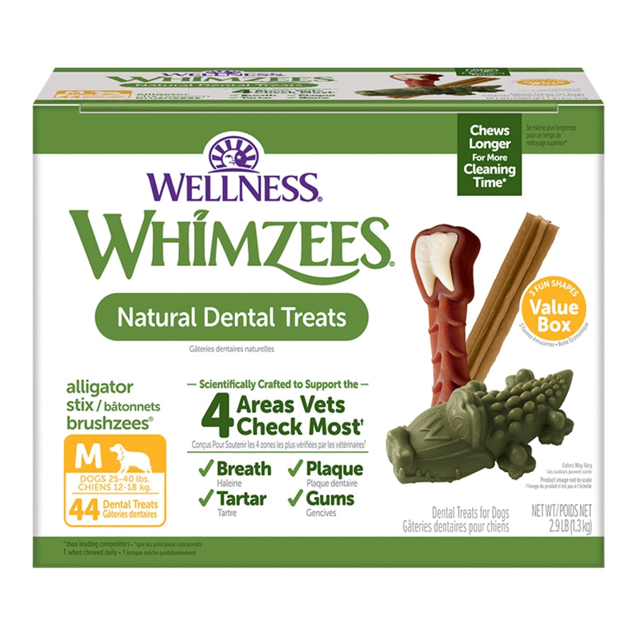 WHIMZEES DOG VALUE BOX MEDIUM 46.6OZ 44 COUNT