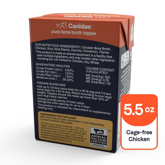 CANIDAE PURE goodness Bone Broth Topper Real Chicken & Rice 5.5oz