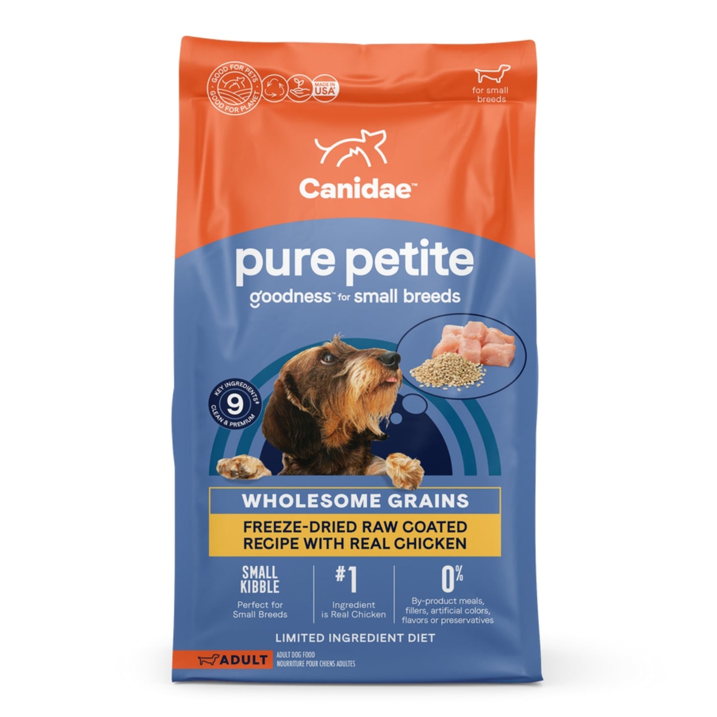 CANIDAE PURE Goodness Petite Small Breed Adult Dry Dog Food Chicken 10lb