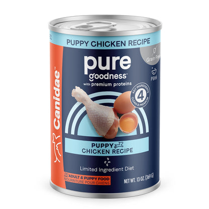 CANIDAE PURE Goodness Grain-Free LID Canned Puppy Food Chicken 13oz