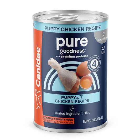 CANIDAE PURE Goodness Grain-Free LID Canned Puppy Food Chicken 13oz