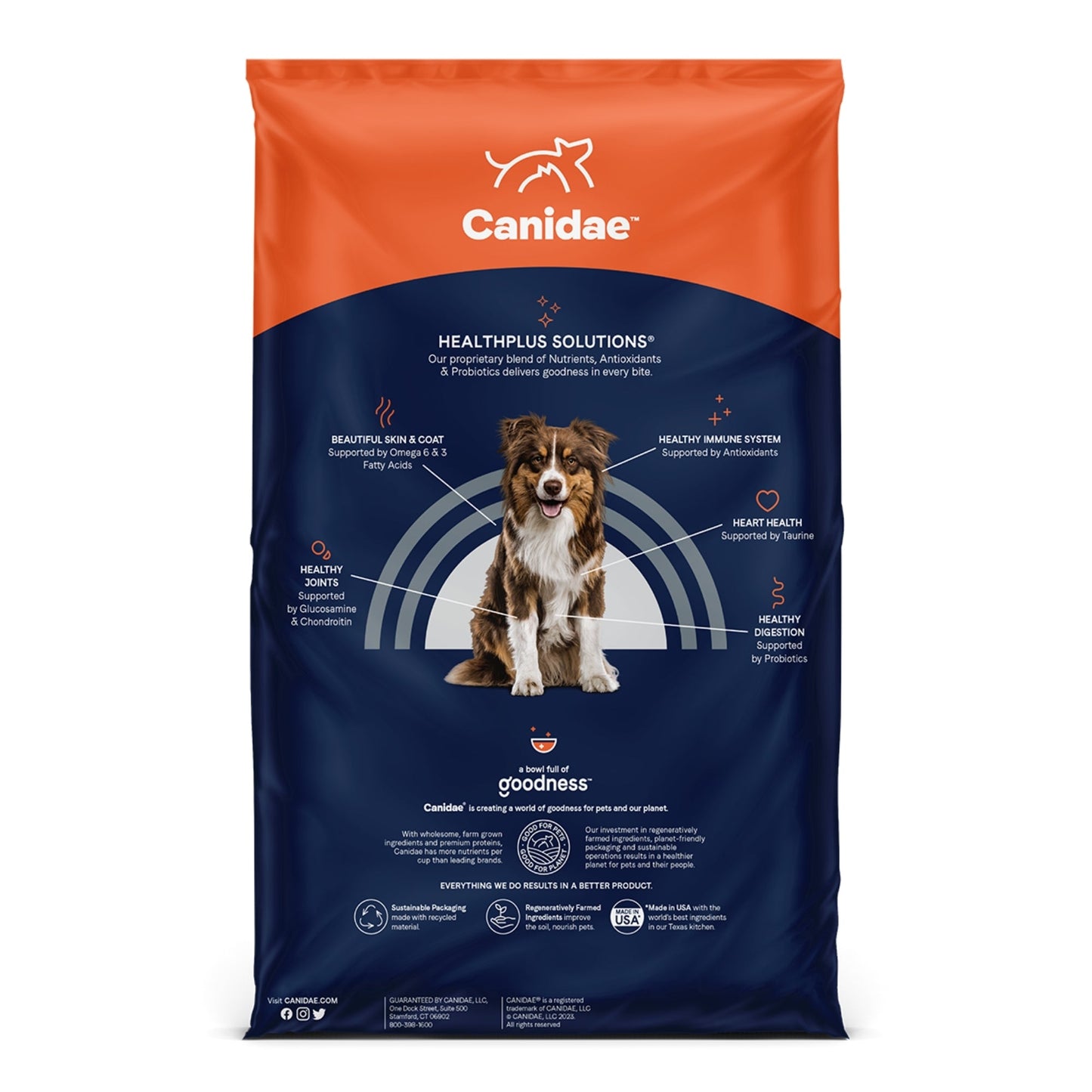 CANIDAE PURE Goodness Grain-Free LID Dry Dog Food Chicken, Lentil & Pea 22lb
