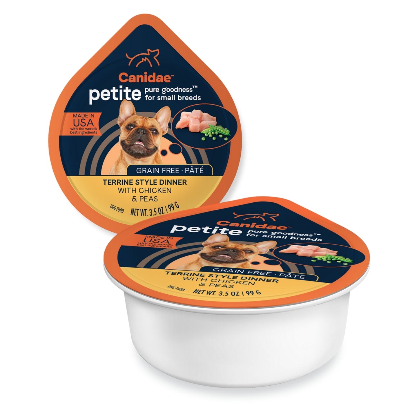 CANIDAE PURE Goodness Petite Small Breed Grain-Free Canned Dog Food Pâté w/Chicken & Peas 3.5oz
