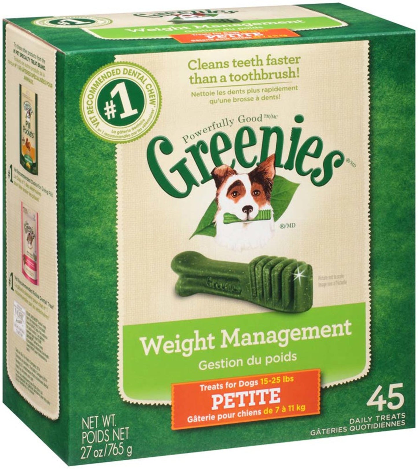 Greenies Weight Management Dog Dental Treats Petite, 1ea/27 oz, 45 ct