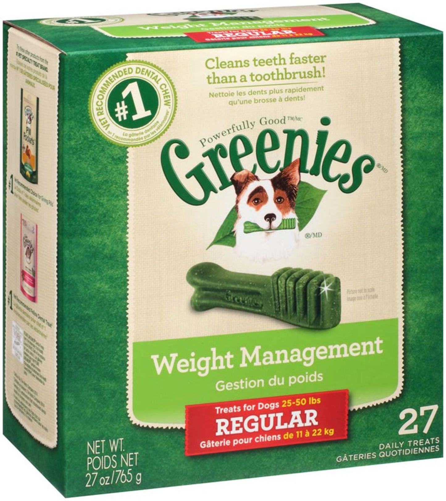 Greenies Weight Management Dog Dental Treats Regular, 1ea/27 oz, 27 ct