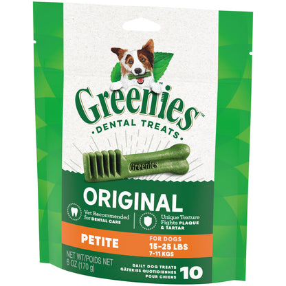 Greenies Dog Dental Treats Petite, Original, 1ea/6 oz, 10 ct