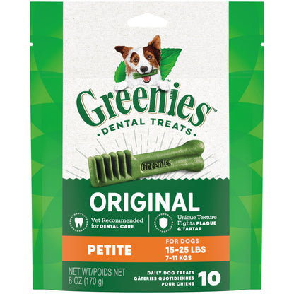 Greenies Dog Dental Treats Petite, Original, 1ea/6 oz, 10 ct