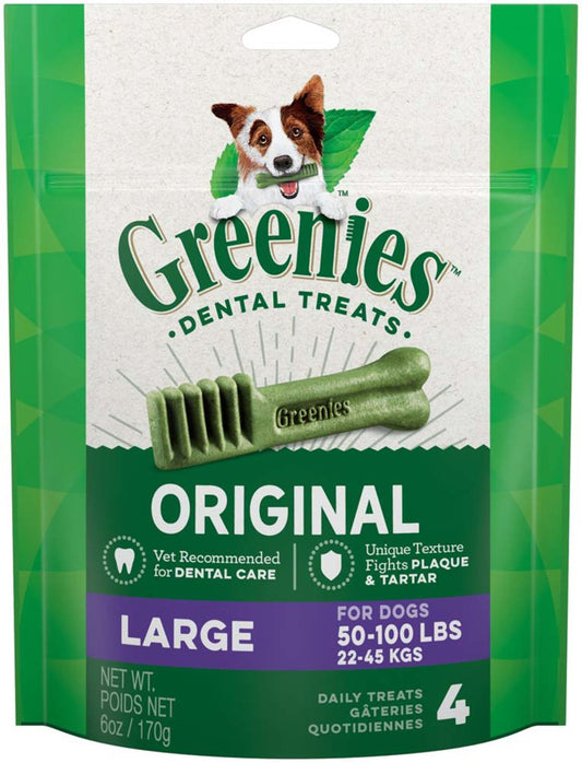 Greenies Dog Dental Treats Large, Original, 1ea/6 oz, 4 ct
