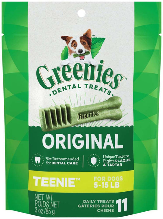 Greenies Dog Dental Treats Teenie, Original, 1ea/3 oz, 11 ct