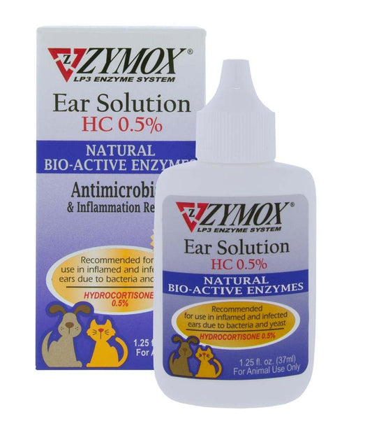 Zymox Ear Solution with .5 hydrocortisone 1.25oz bottle 1ea/1.25 fl oz
