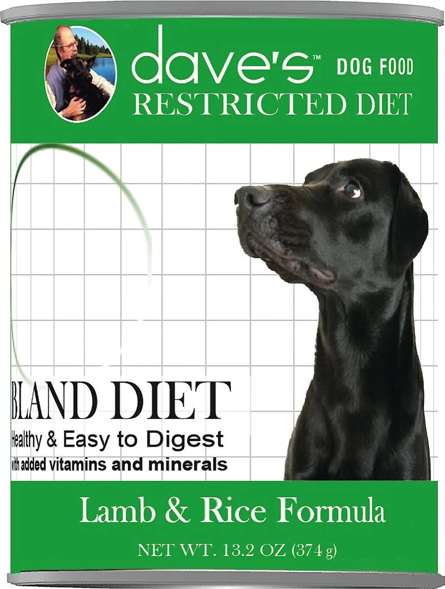 Dave's Dog Restricted Diet Bland  Lamb And Rice Formula 13oz. (Case of 12)