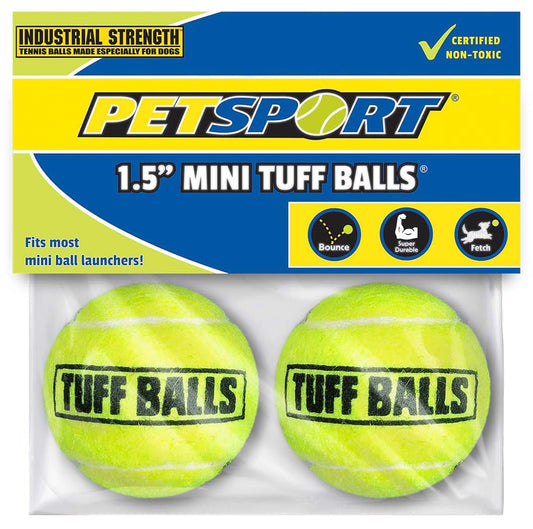 Petsport USA Tuff Ball Dog toy Yellow, 1ea/2 pk, 1.5 in