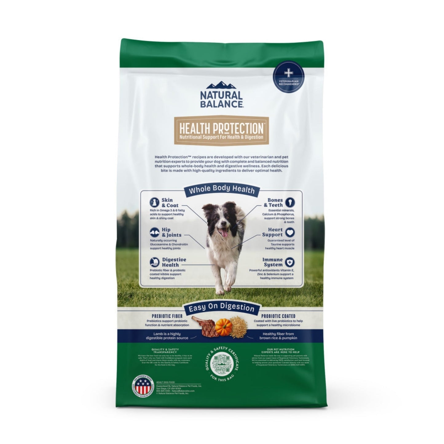 Natural Balance Pet Foods Health Protection Dry Dog Food Lamb, Rice & Pumpkin 24lb