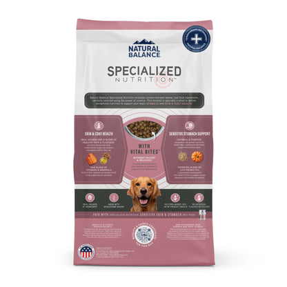 Natural Balance Pet Foods Specialized Sensitive Skin  Stomach Dry Dog Food Salmon  Oatmeal, 1ea/22 lb
