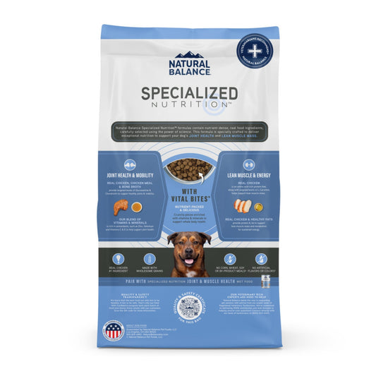 Natural Balance Pet Foods Specialized Joint  Muscle Dry Dog Food Chicken  Oatmeal, 1ea/22 lb