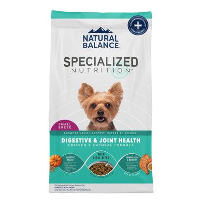 Natural Balance Pet Foods Specialized Small Breed Digestive & Joint Dry Dog Food Chicken & Oatmeal, 1ea/3.5 lb