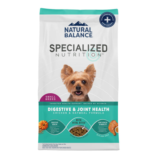 Natural Balance Pet Foods Specialized Small Breed Digestive & Joint Dry Dog Food Chicken & Oatmeal, 1ea/3.5 lb
