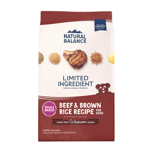 Natural Balance Pet Foods Limited Ingredient Small Breed Dry Dog Food Beef & Brown Rice 12lb