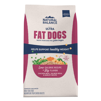 Natural Balance Pet Foods Original Ultra Fat Dogs Dry Dog Food Chicken Meal, Salmon Meal & Barley 4lb