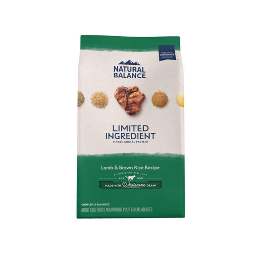 Natural Balance Pet Foods Limited Ingredient Dry Dog Food Lamb & Brown Rice 24lb