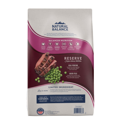 Natural Balance Pet Foods Limited Ingredient Reserve Grain Free Dry Cat Food Green Pea & Venison 4lb