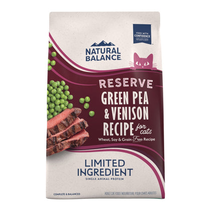 Natural Balance Pet Foods Limited Ingredient Reserve Grain Free Dry Cat Food Green Pea & Venison 4lb