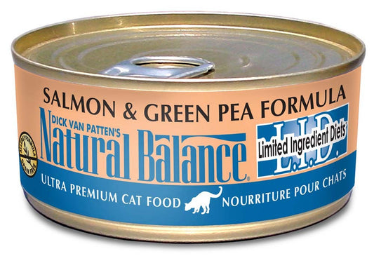 Natural Balance Pet Foods Limited Ingredient Canned Cat Food Salmon & Green Pea 5.5oz