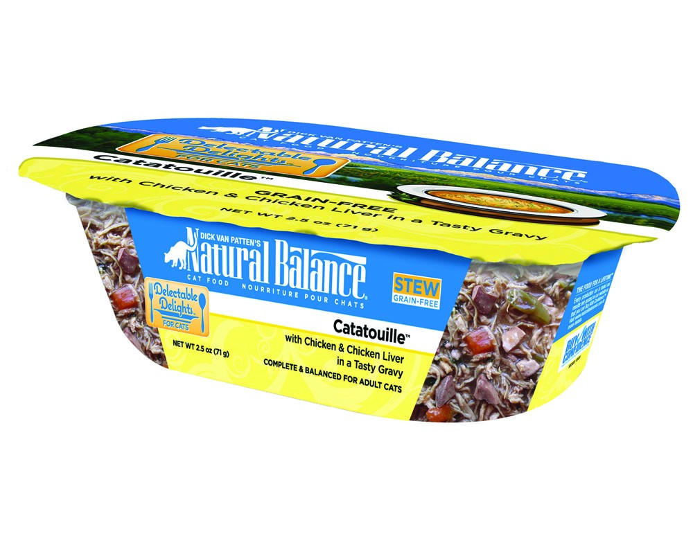 Natural Balance Pet Foods Original Ultra Delectable Delights Wet Cat Food Tub Catatouille Stew 2.5oz