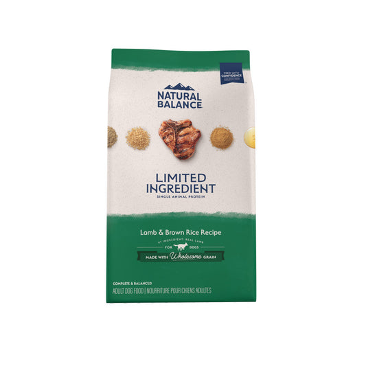 Natural Balance Pet Foods Limited Ingredient Dry Dog Food Lamb & Brown Rice 12lb