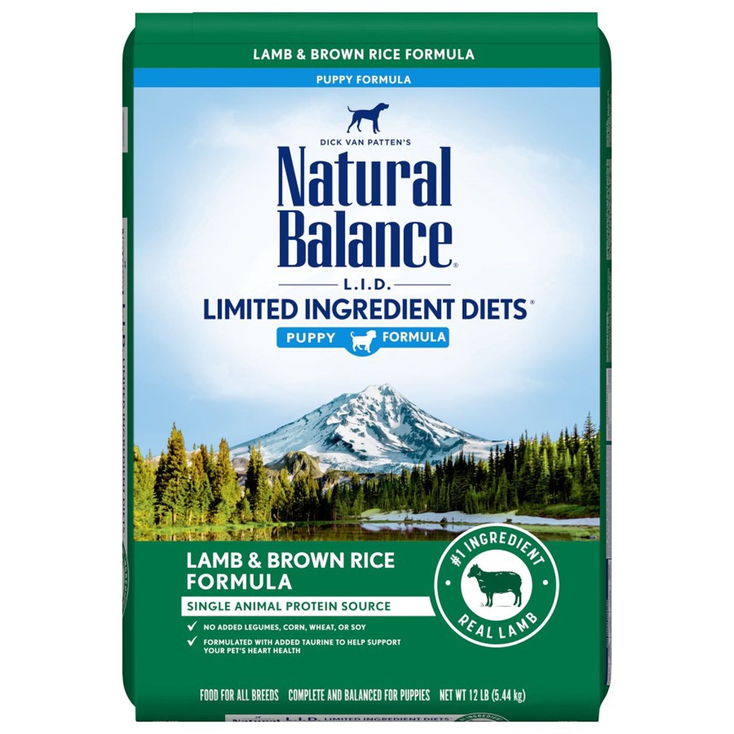 Natural Balance Pet Foods Limited Ingredient Puppy Dry Dog Food Lamb & Brown Rice 12lb