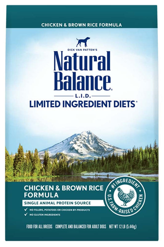 Natural Balance Pet Foods Limited Ingredient Dry Dog Food Chicken & Brown Rice 12lb