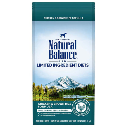 Natural Balance Pet Foods Limited Ingredient Dry Dog Food Chicken & Brown Rice 4lb