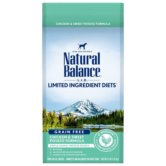 Natural Balance Pet Foods Limited Ingredient Grain Free Dry Dog Food Chicken & Sweet Potato 4lb
