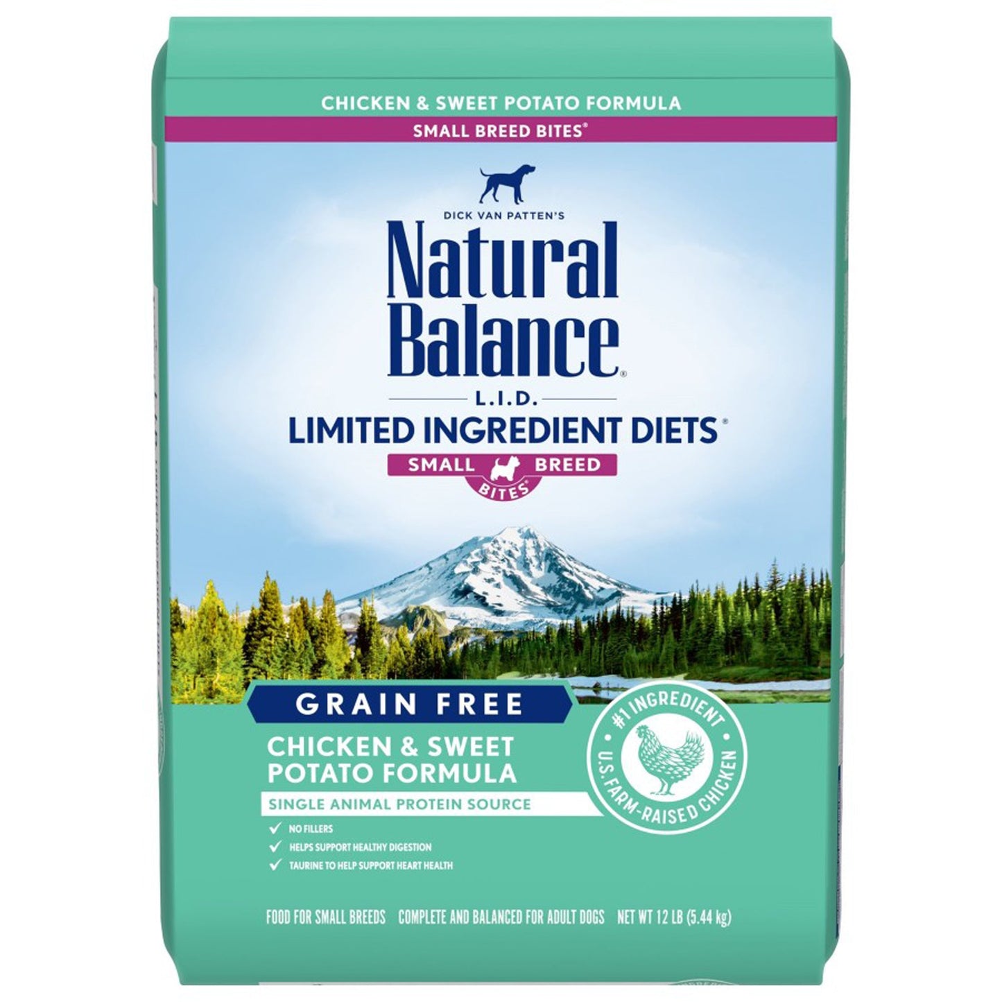 Natural Balance Pet Foods Limited Ingredient Grain Free Small Breed Dry Dog Food Chicken & Sweet Potato 12lb