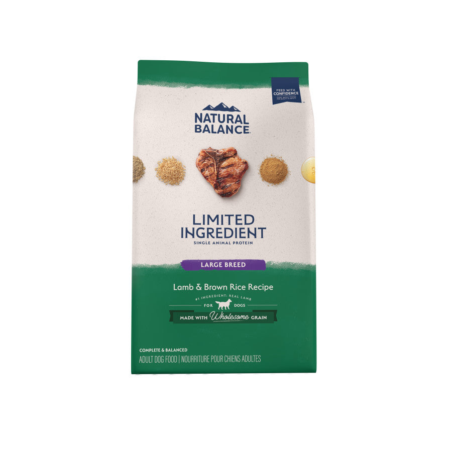 Natural Balance Pet Foods Limited Ingredient Large Breed Dry Dog Food Lamb & Brown Rice 12lb