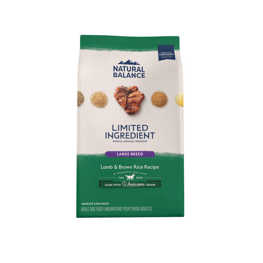 Natural Balance Pet Foods Limited Ingredient Large Breed Dry Dog Food Lamb & Brown Rice 12lb