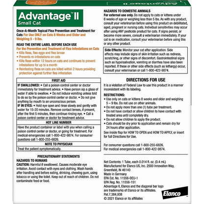 Advantage II Small Cat Single Dose Orange