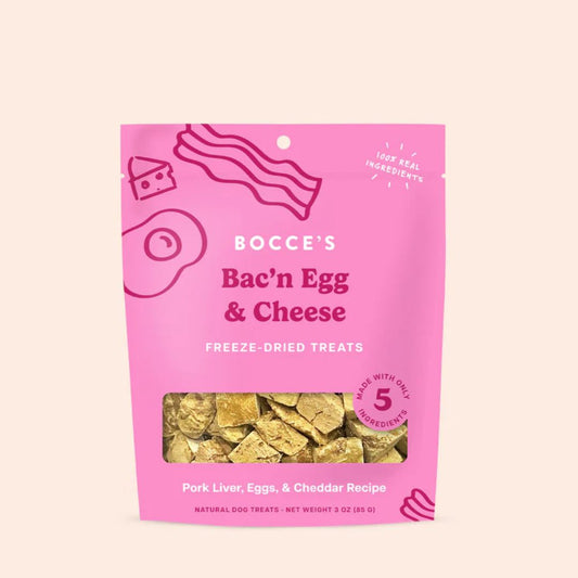 Bocce'S Bakery Dog Freeze Dried Bac'N Egg & Cheese Treat 3oz.