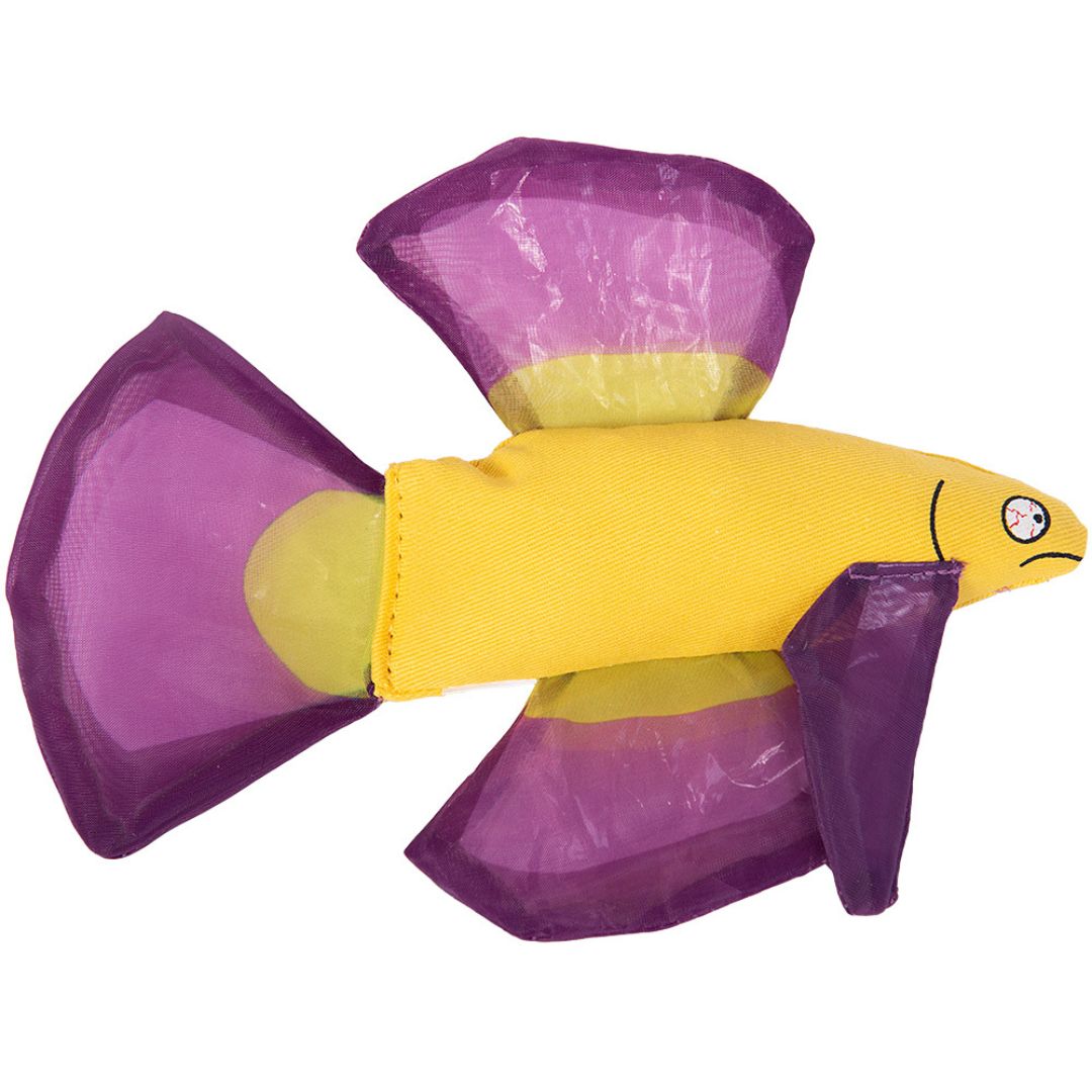 Yeowww Mo Betta Fish Catnip Cat Toy Purple,