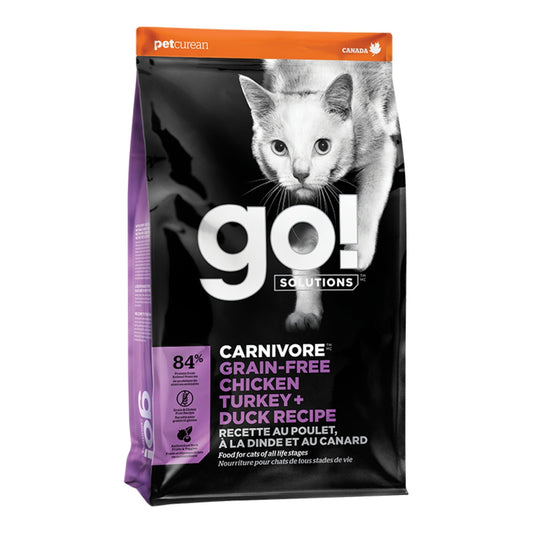 Go! Cat Carnivore Grain Free Chicken, Turkey & Duck 8Lb