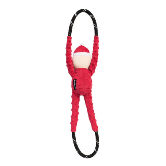 Zippypaws Holiday Ropetugz Santa Red/White