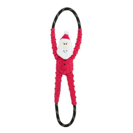 Zippypaws Holiday Ropetugz Santa Red/White