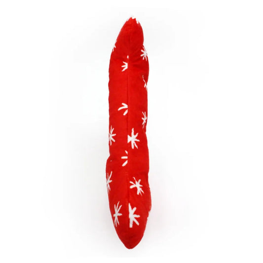 Zippypaws Holiday Jigglerz Festive Bone Red/White XLarge