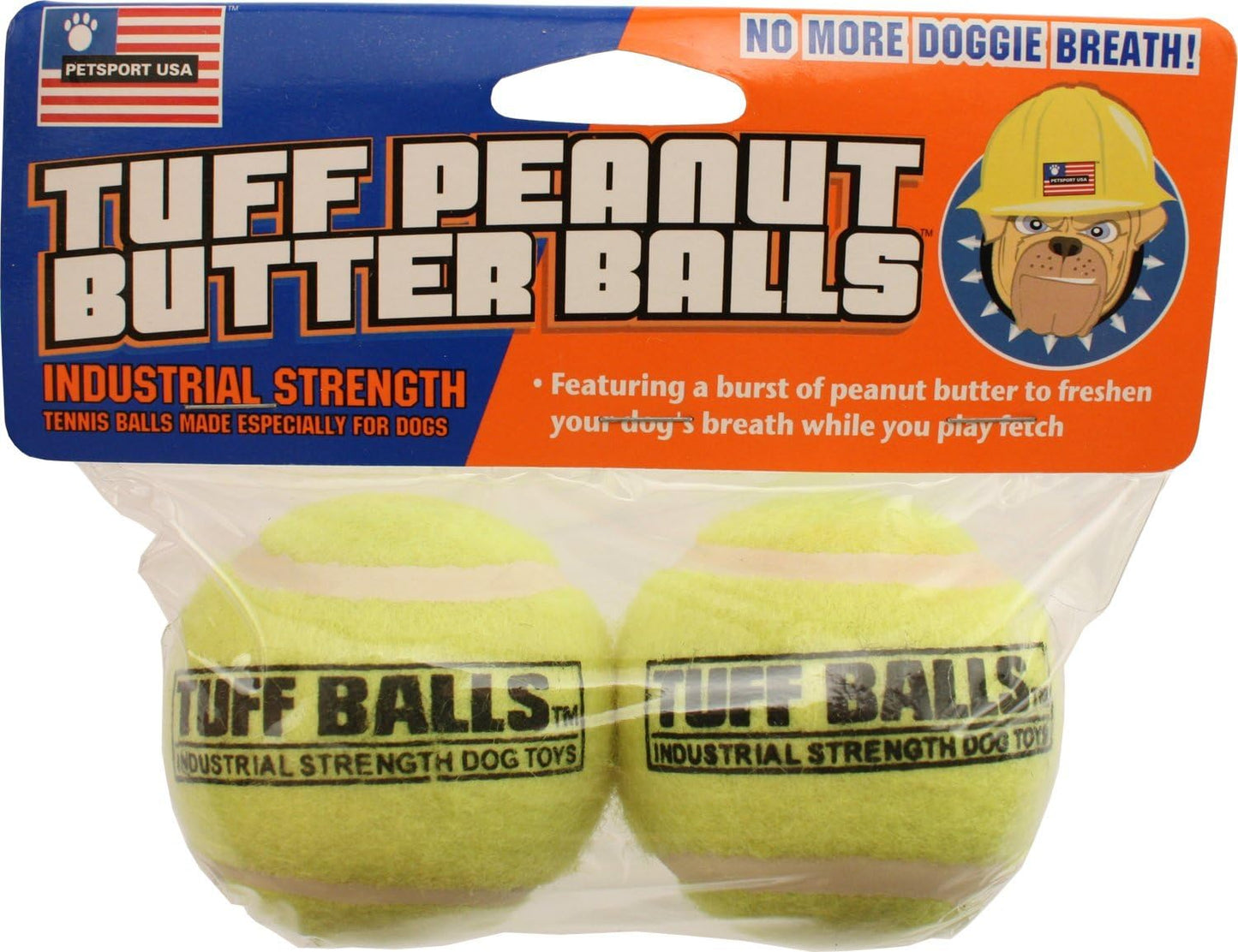 Petsport USA Peanut Butter Balls Dog toy Brown, 1ea/2 pk, 2.5 in